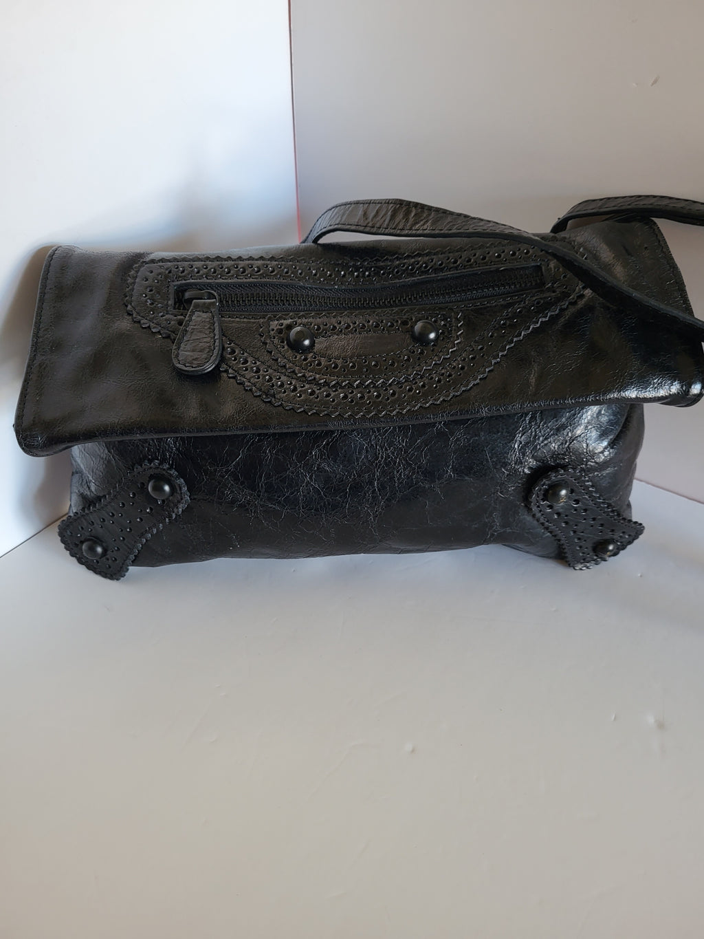 Danier Leather Moto Style Shoulder/Crossbody Bag