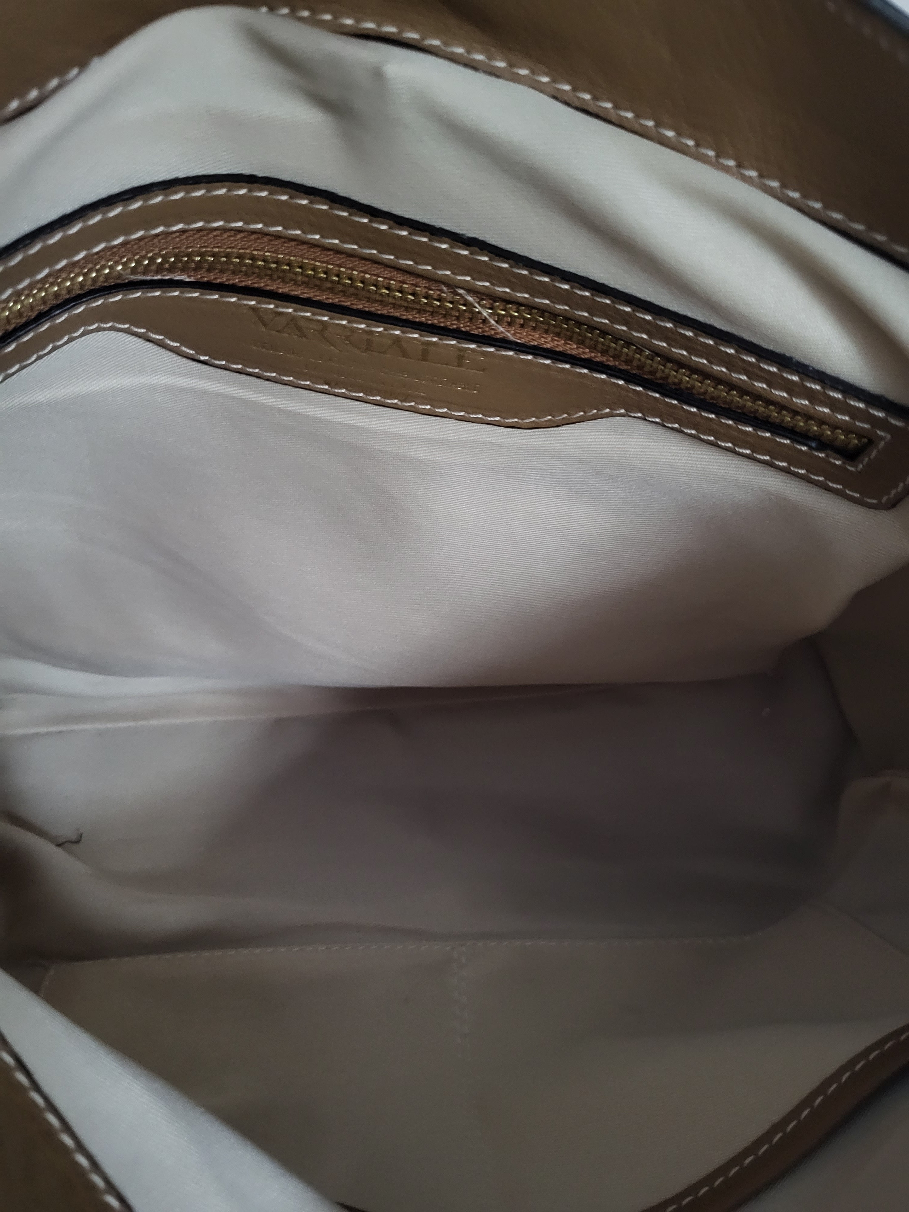 Varriale Brown Leather Top Handle/Shoulder Bag