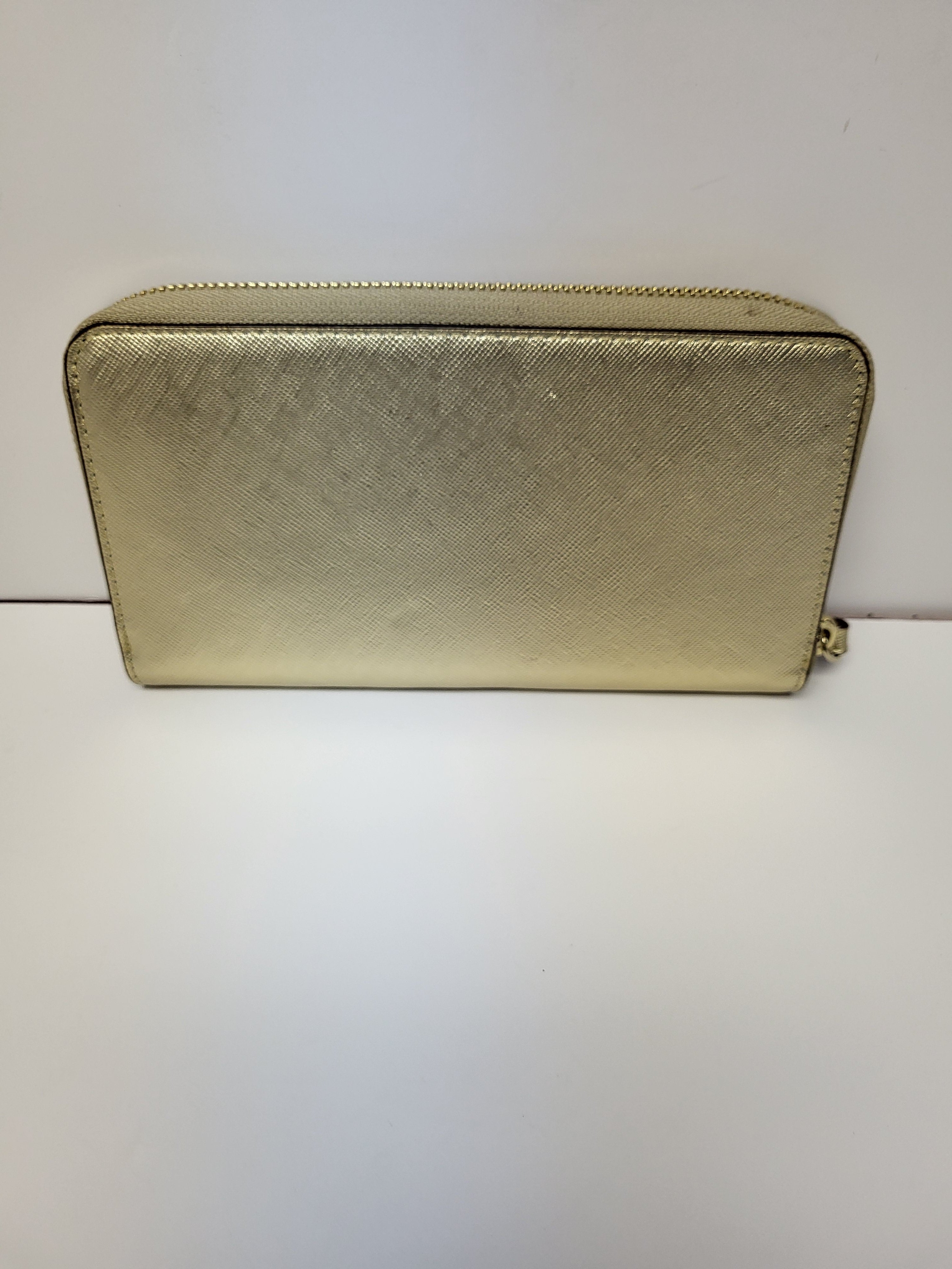 Kate Spade Gold Leather Wristlet Wallet