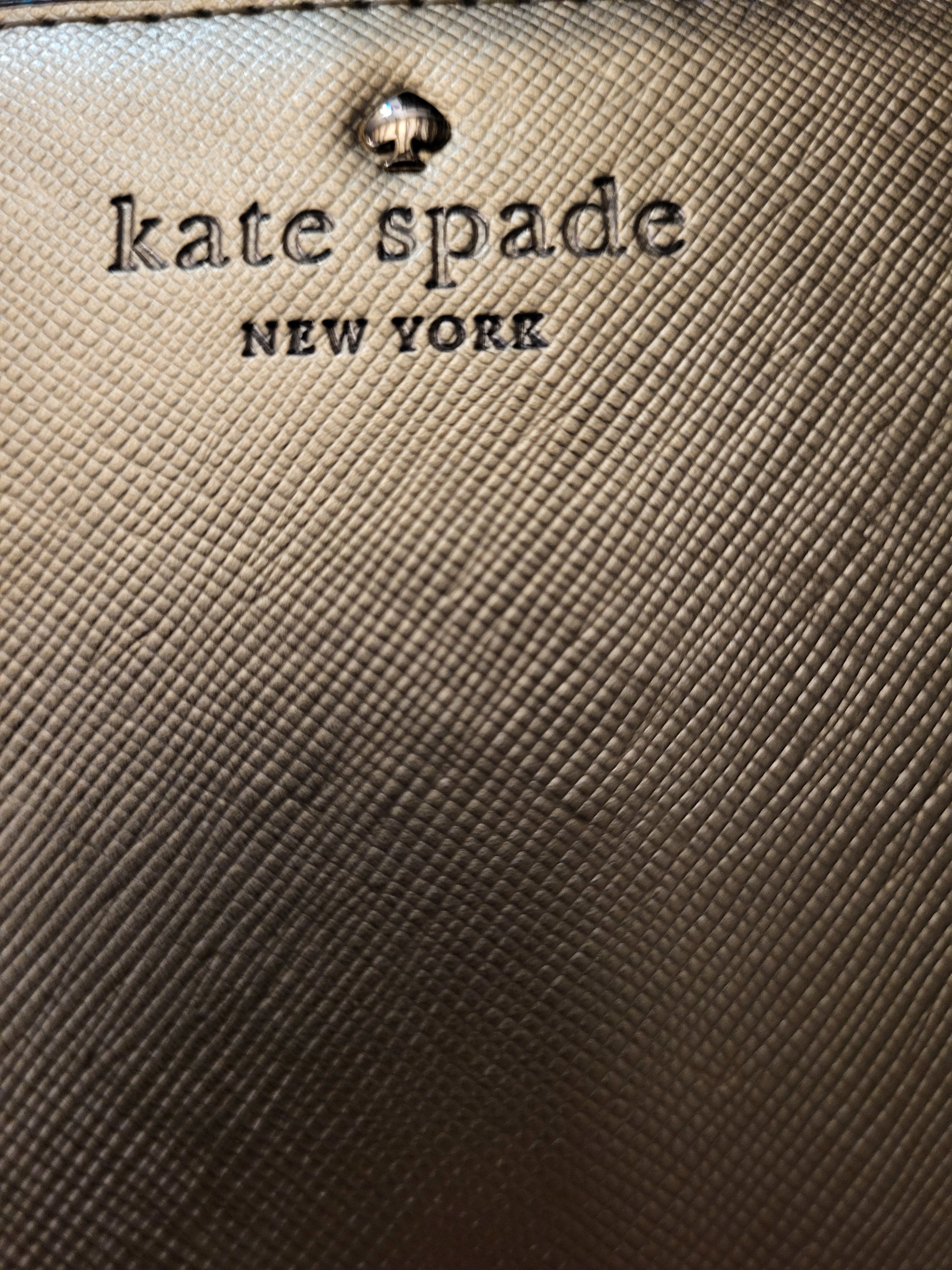 Kate Spade Gold Leather Wristlet Wallet