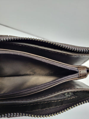 Brown Leather Wristlet Wallet