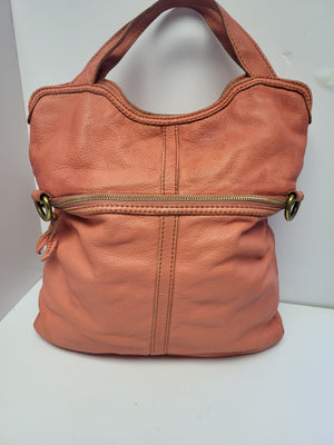 Fossil Orange Leather Shoulder/Crossbody Bag