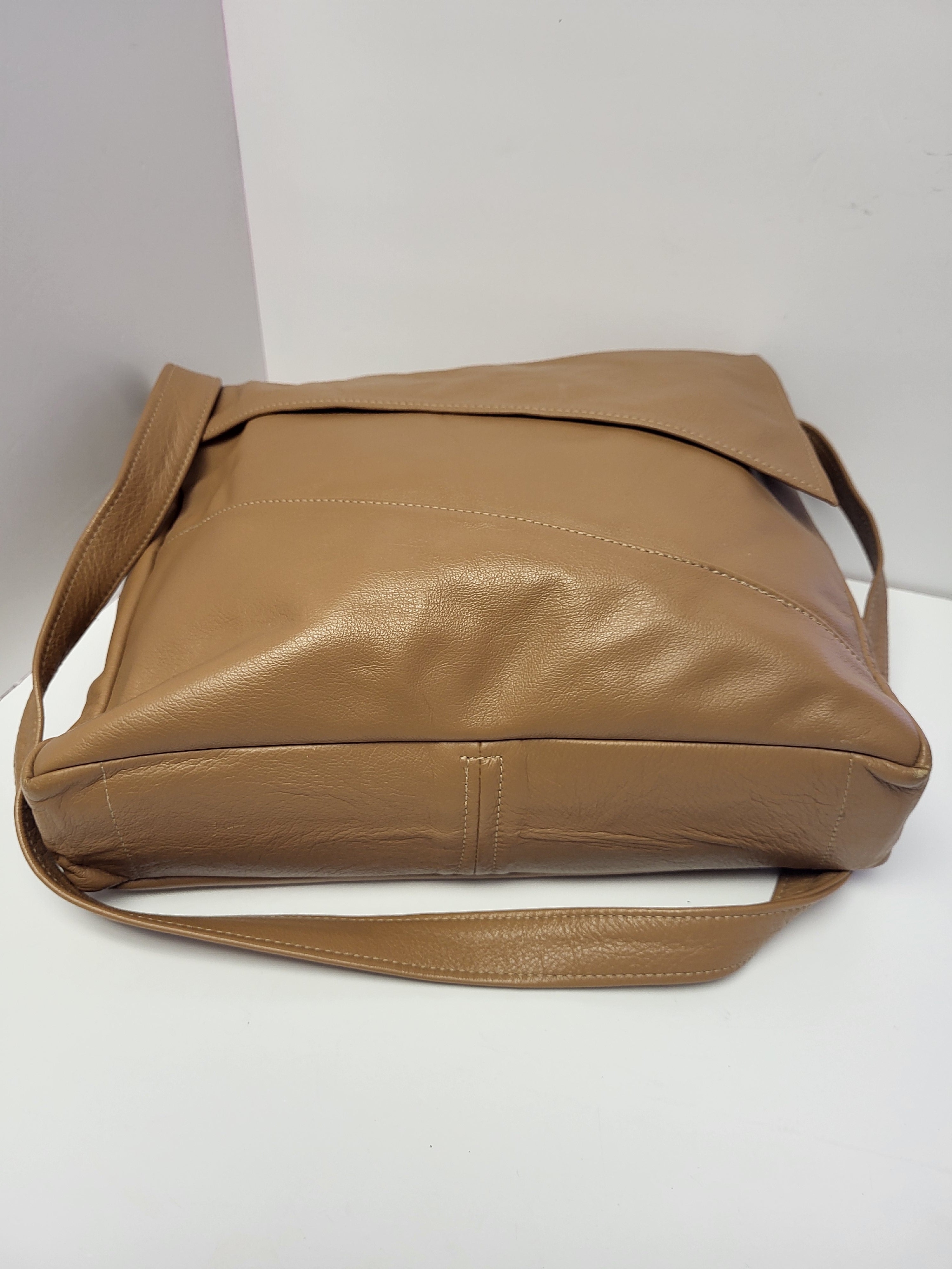 Caramel Leather Shoulder Bag