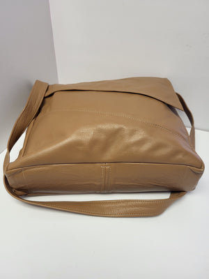 Caramel Leather Shoulder Bag