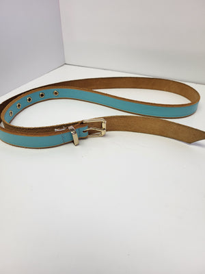 Danier Two Color Leather Slimline Belt