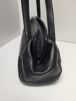 Derek Alexander Black Leather Shoulder Bag