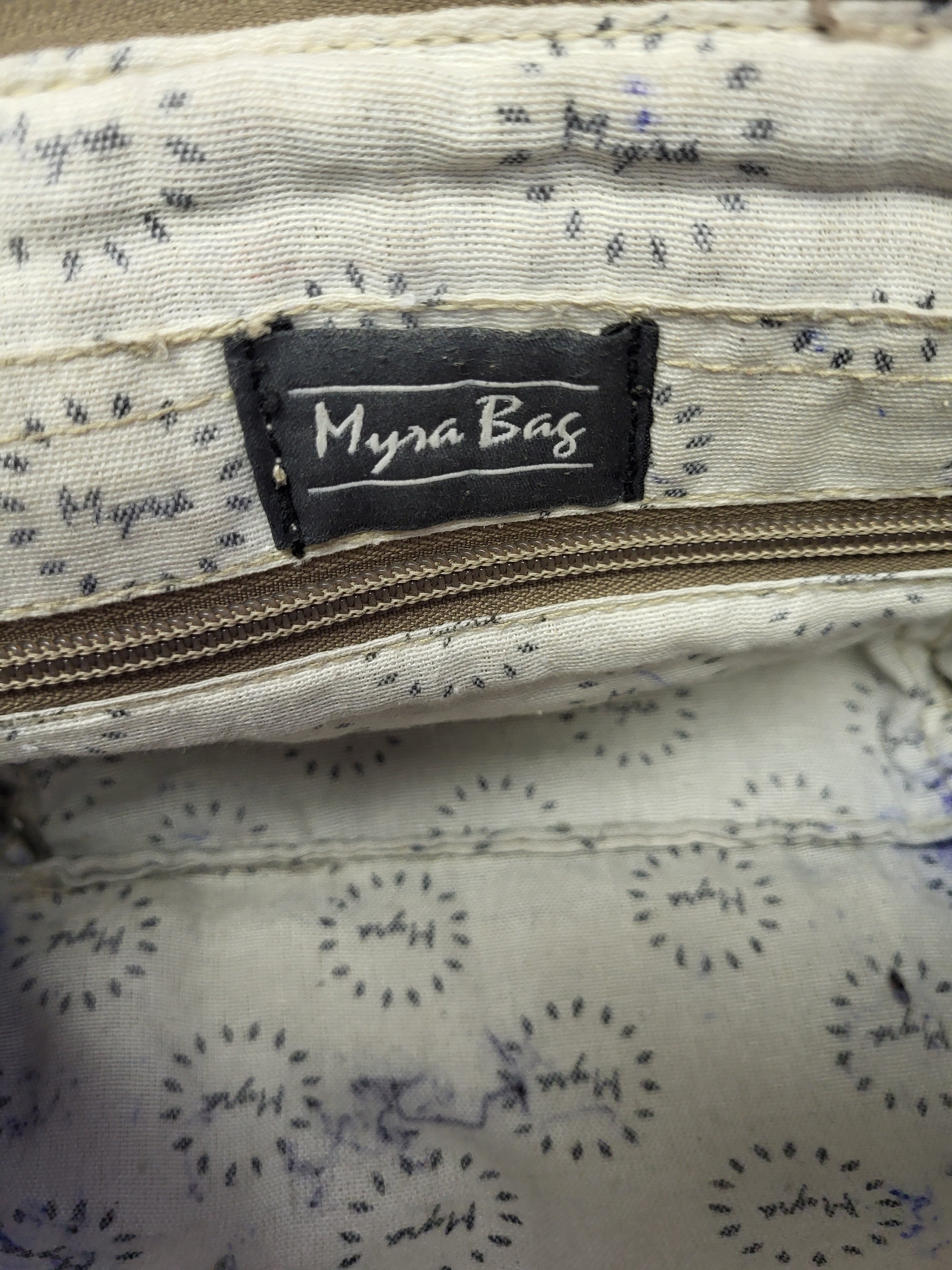 Myra Bag, Cow Hide, Cotton and Canvas Shoulder/Crossbody Bag