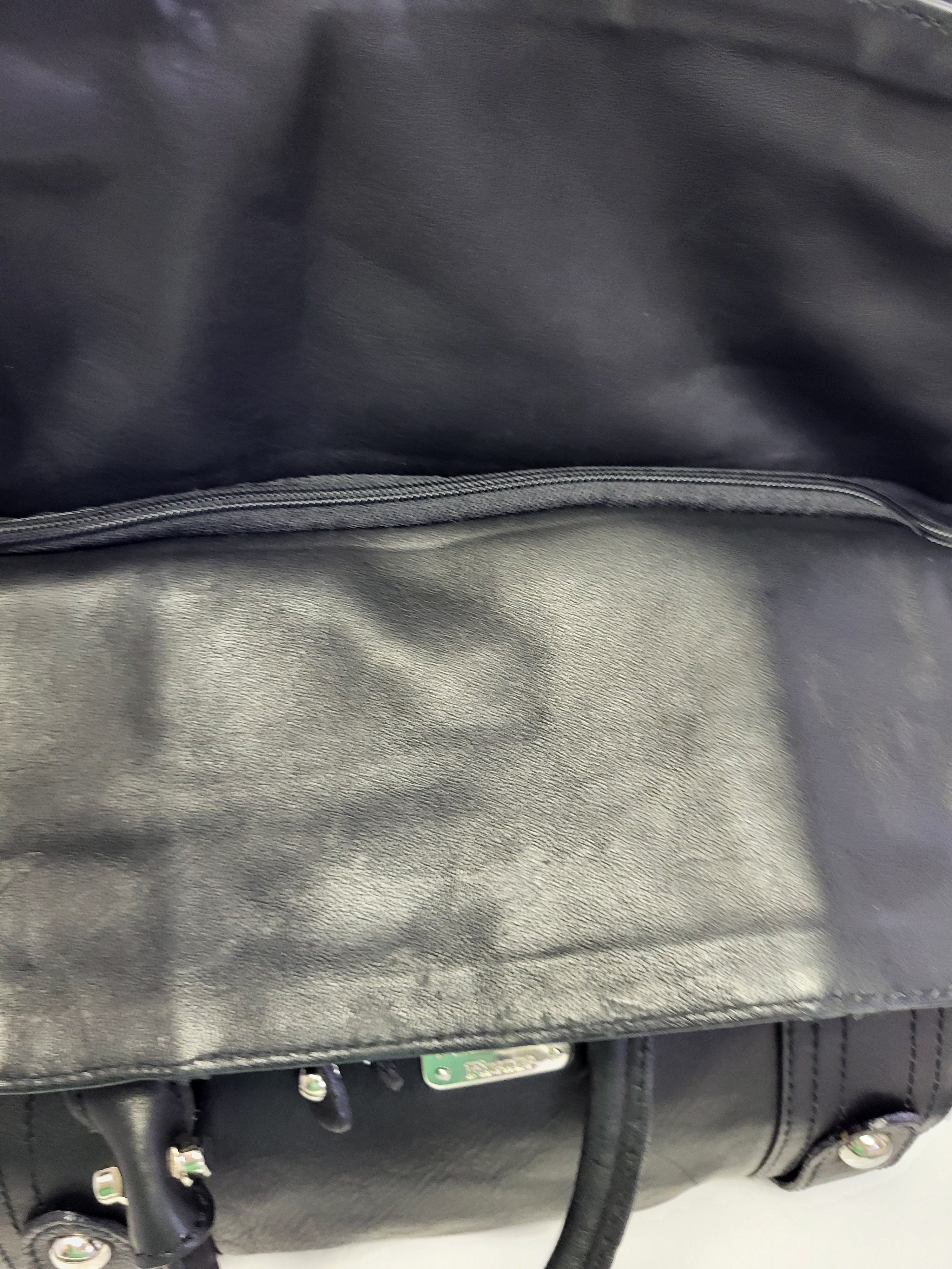 I Medici Soft Italian Black Leather Top Handle/Shoulder/Crossbody Bag