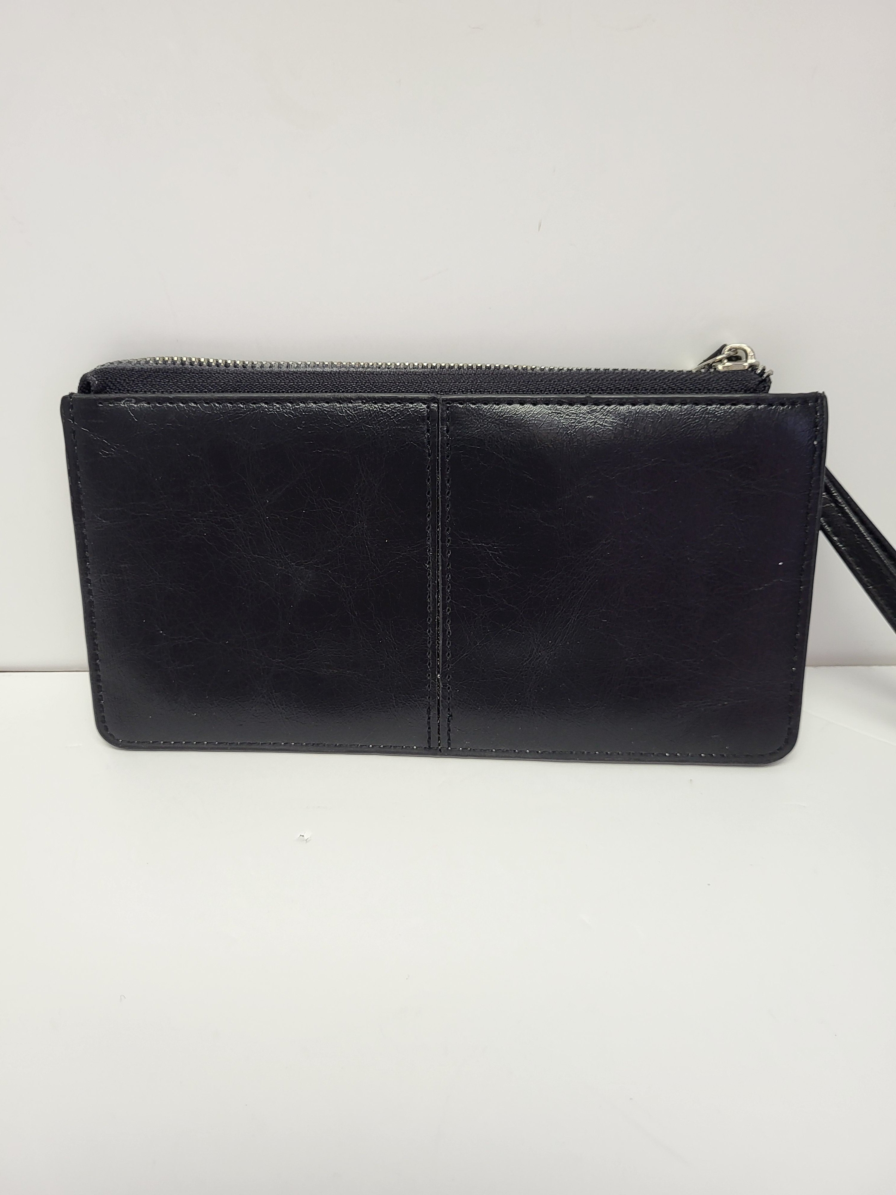 Black Leather Wallet/Wristlet