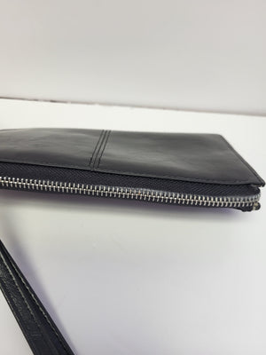 Black Leather Wallet/Wristlet