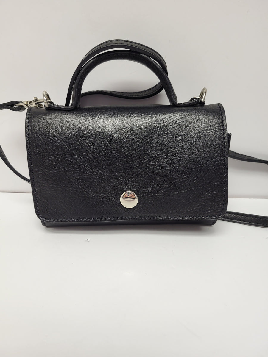 Italian Leather Compact Sidebag – LeatherBagLady