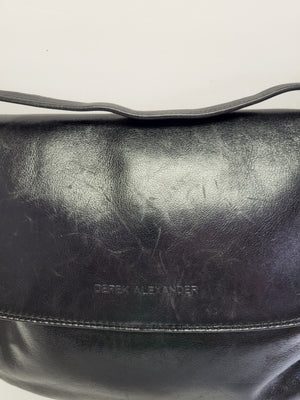 Derek Alexander Black Leather Shoulder/Crossbody Bag