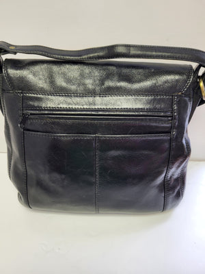 Derek Alexander Black Leather Shoulder/Crossbody Bag