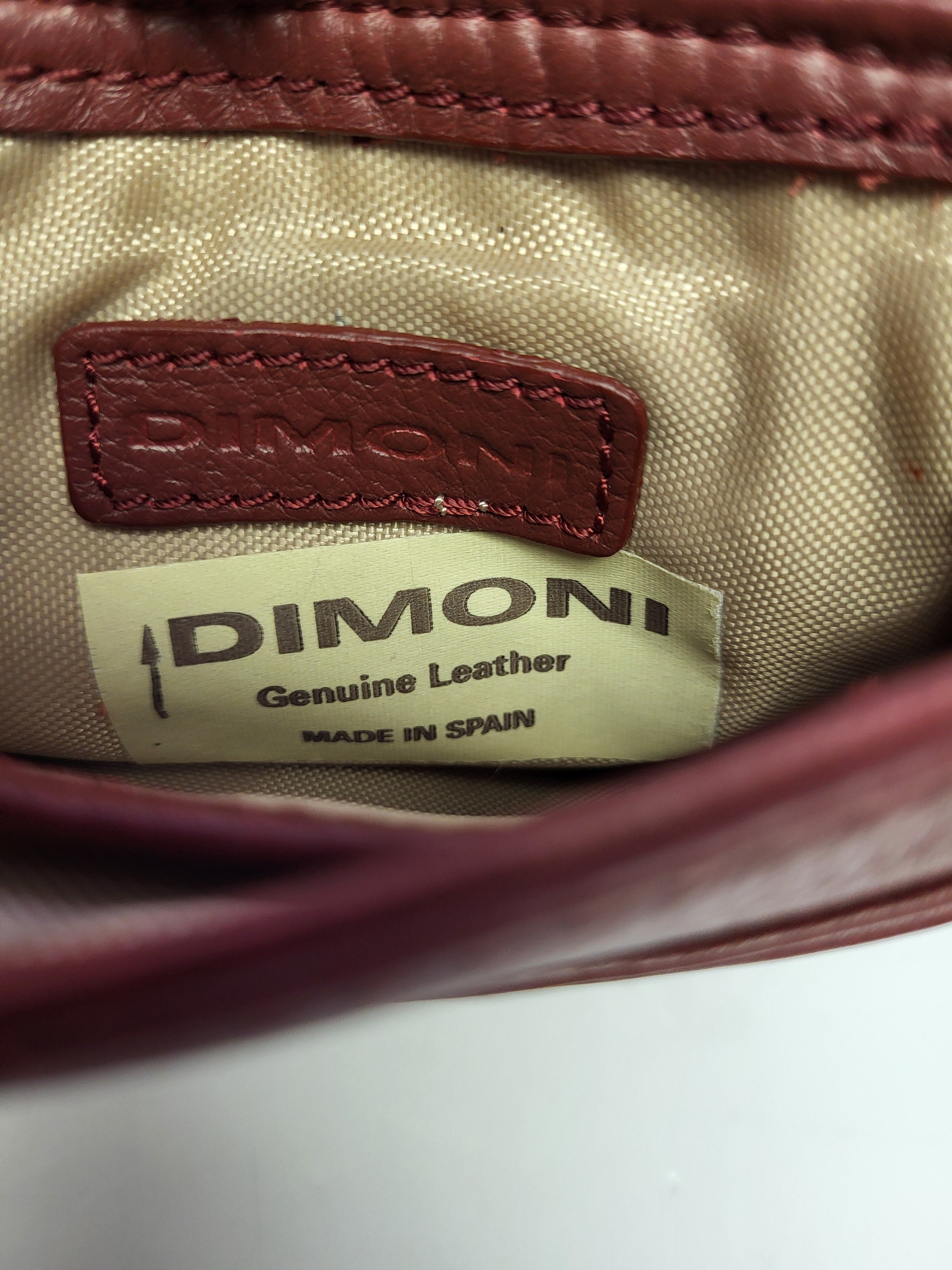 Dimoni Burgundy Leather Small Crossbody Bag