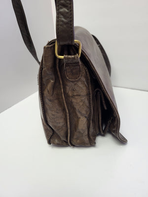 Brown Soft Leather Shoulder/Crossbody Bag