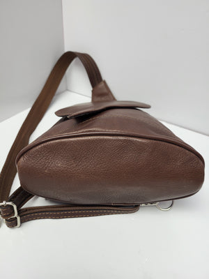 Brown European Leather Shoulder/Backpack