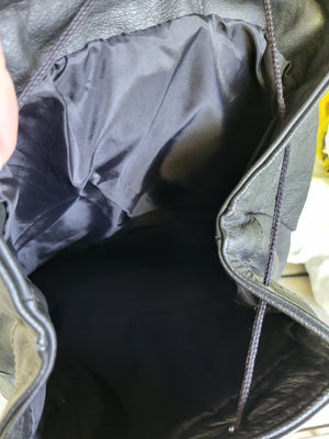 Nike Black Leather Backpack/Shoulder Bag