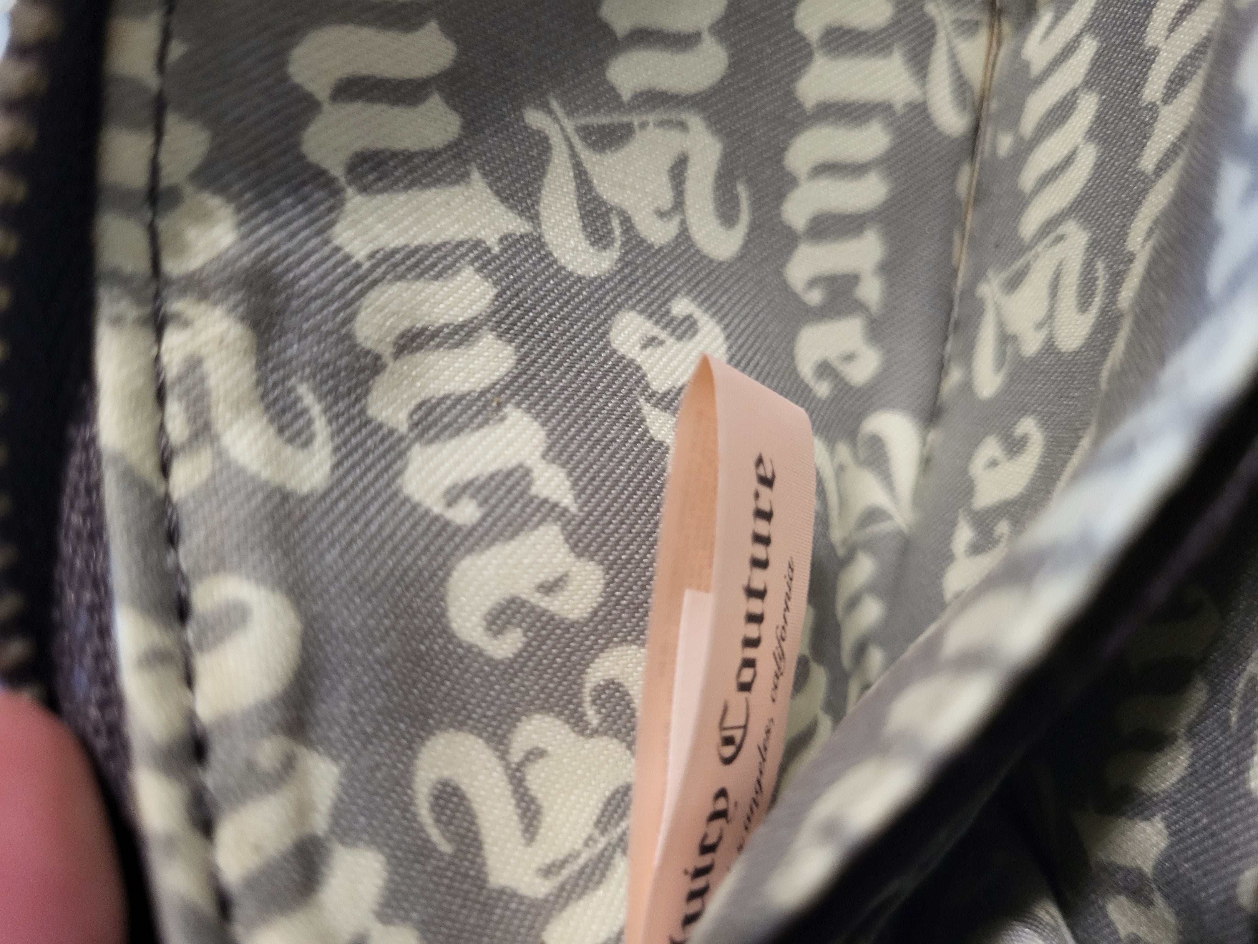 Juicy Couture Grey Quilted Zip Around Wallet