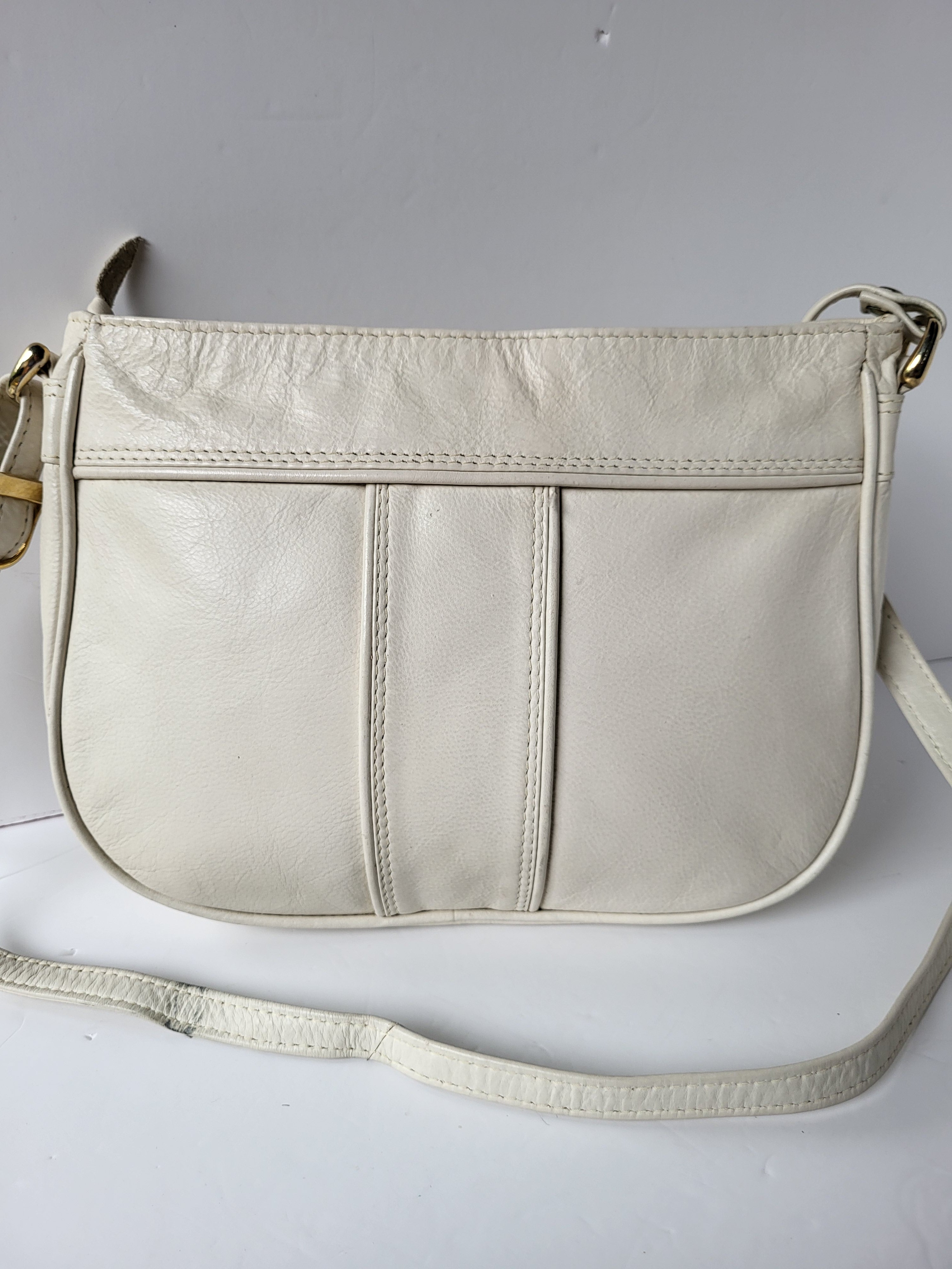 Off White Leather Shoulder Bag