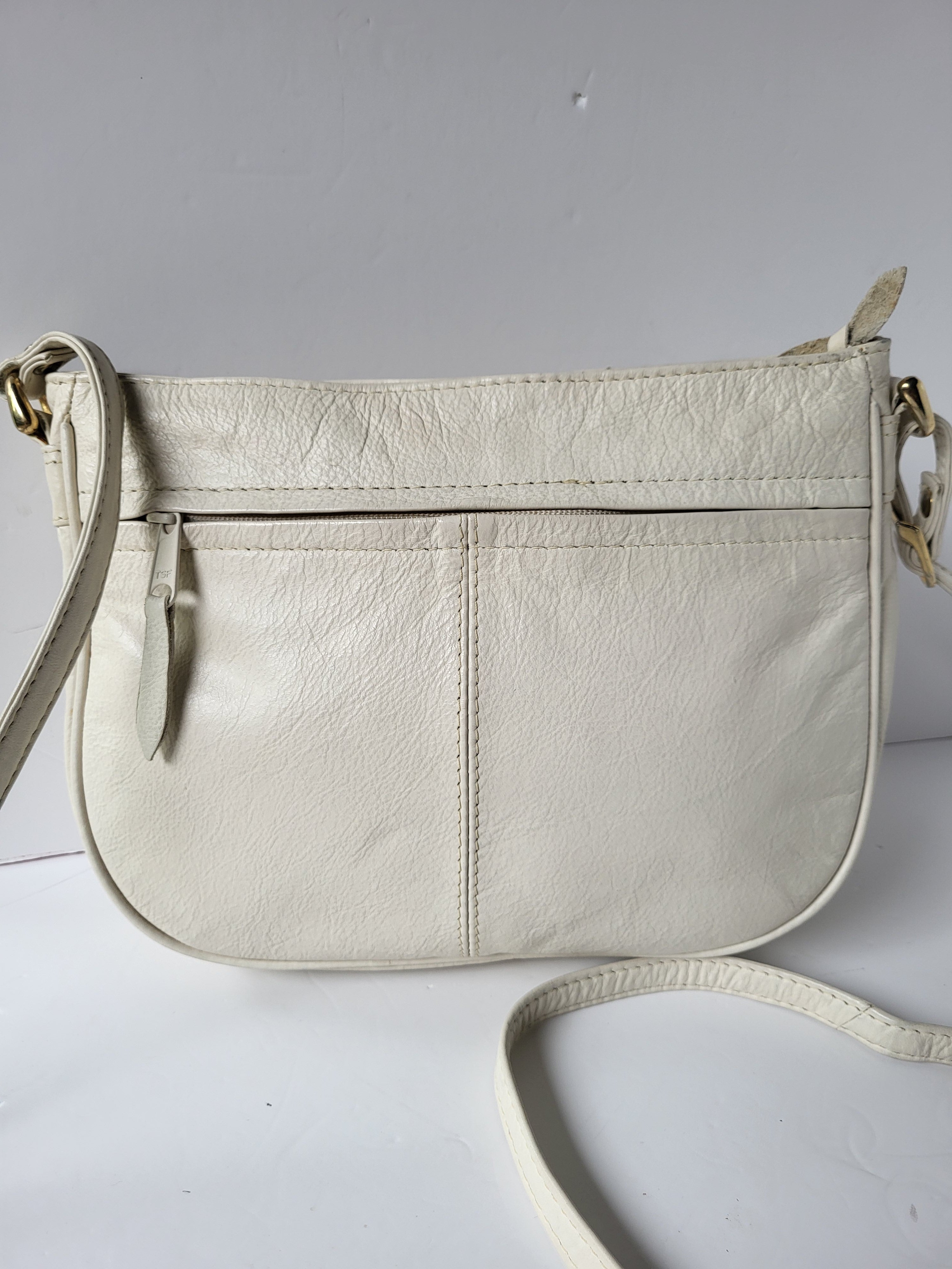 Off White Leather Shoulder Bag