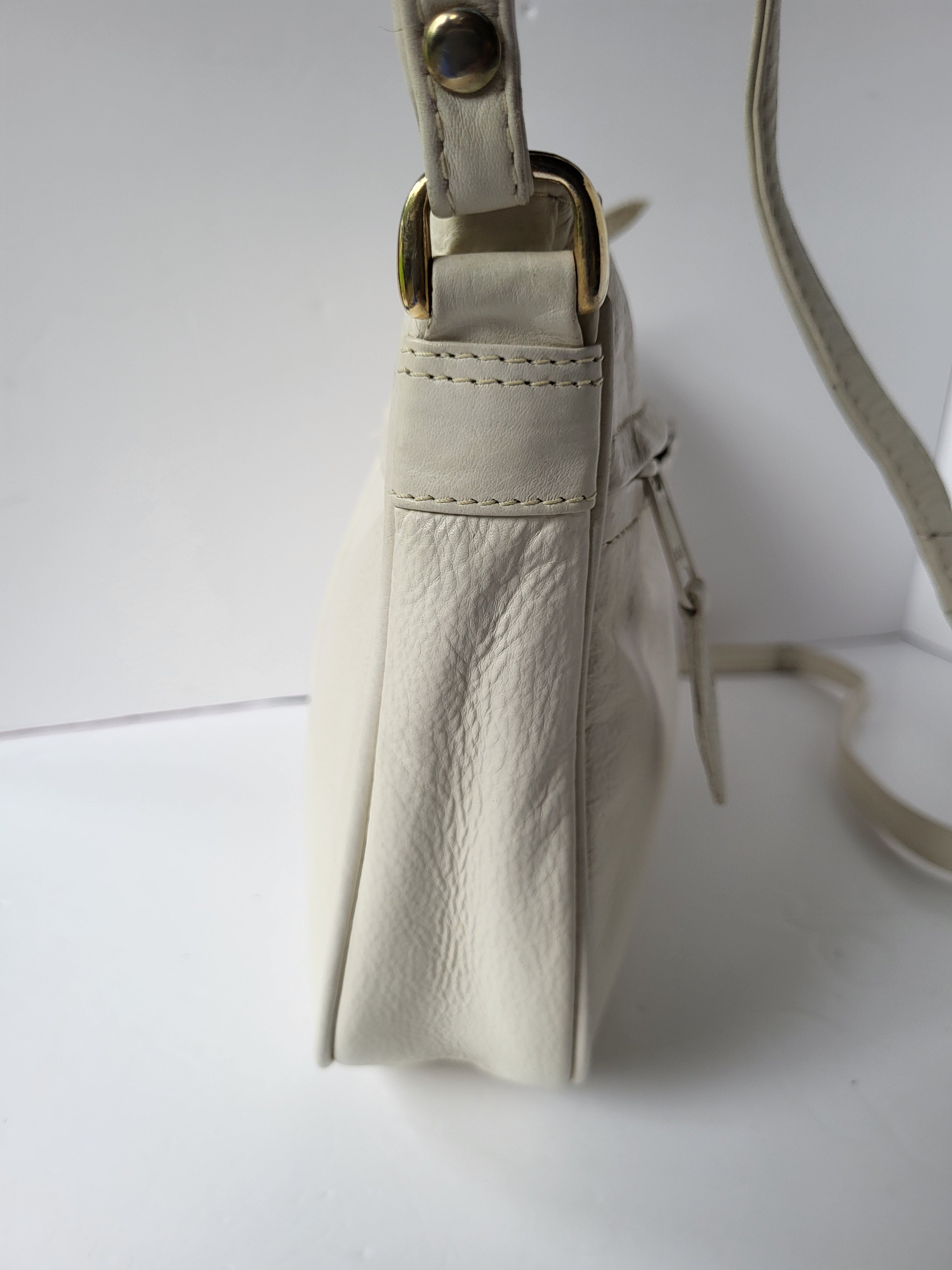 Off White Leather Shoulder Bag