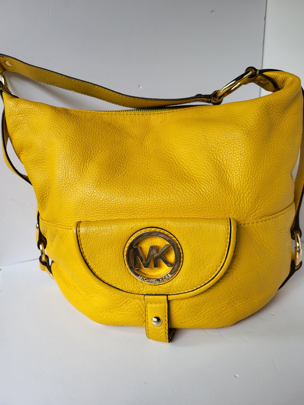 Michael Kors Bold Yellow Leather Shoulder Bag