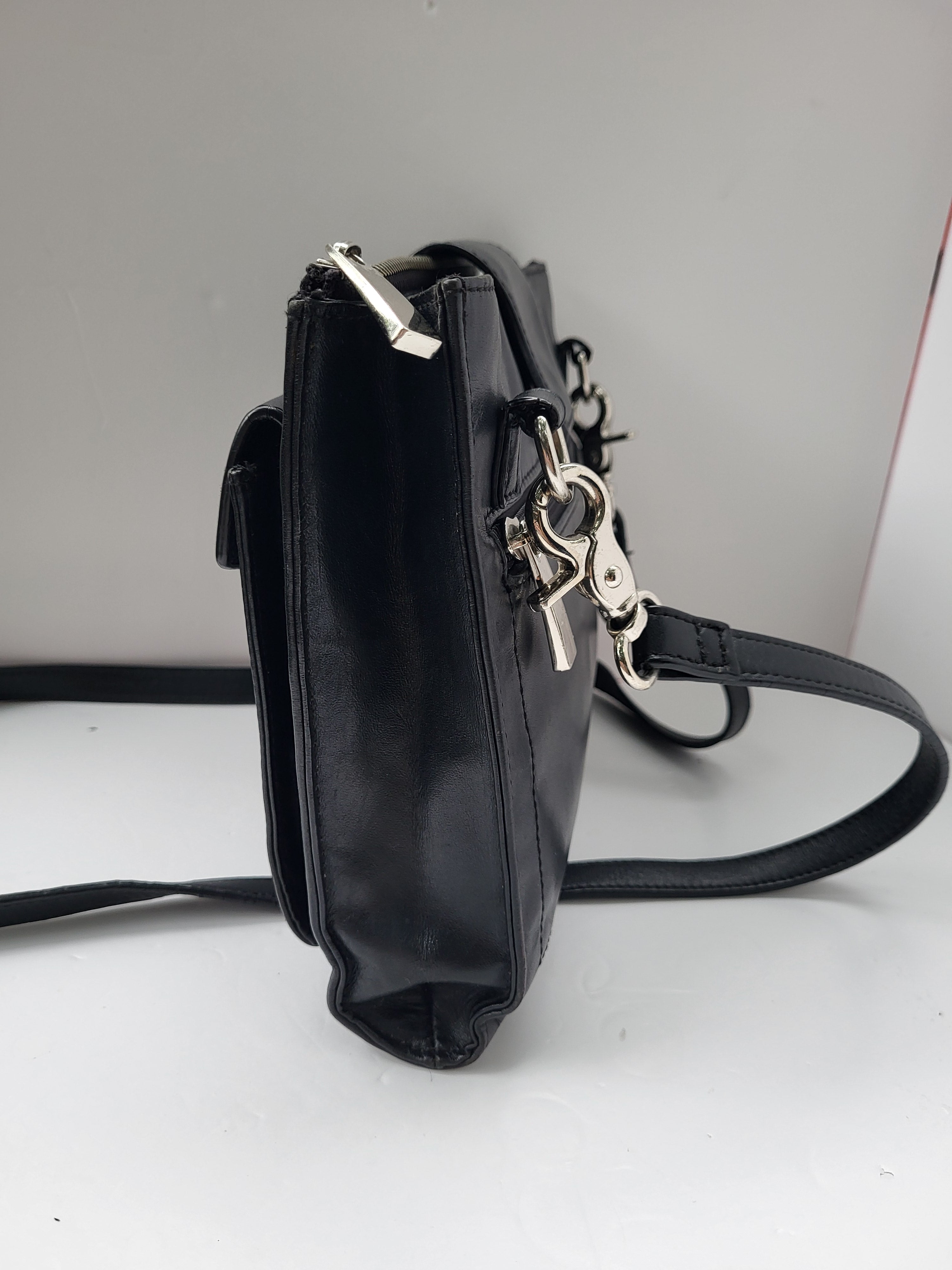 Danier Black Leather Shoulder/Crossbody Bag