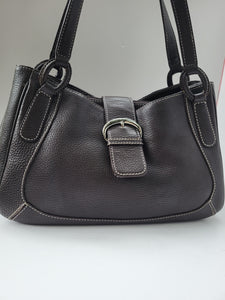 Danier Dark Brown Leather Shoulder Bag