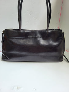 Derek Alexander Black Leather Top Handle/Shoulder Bag