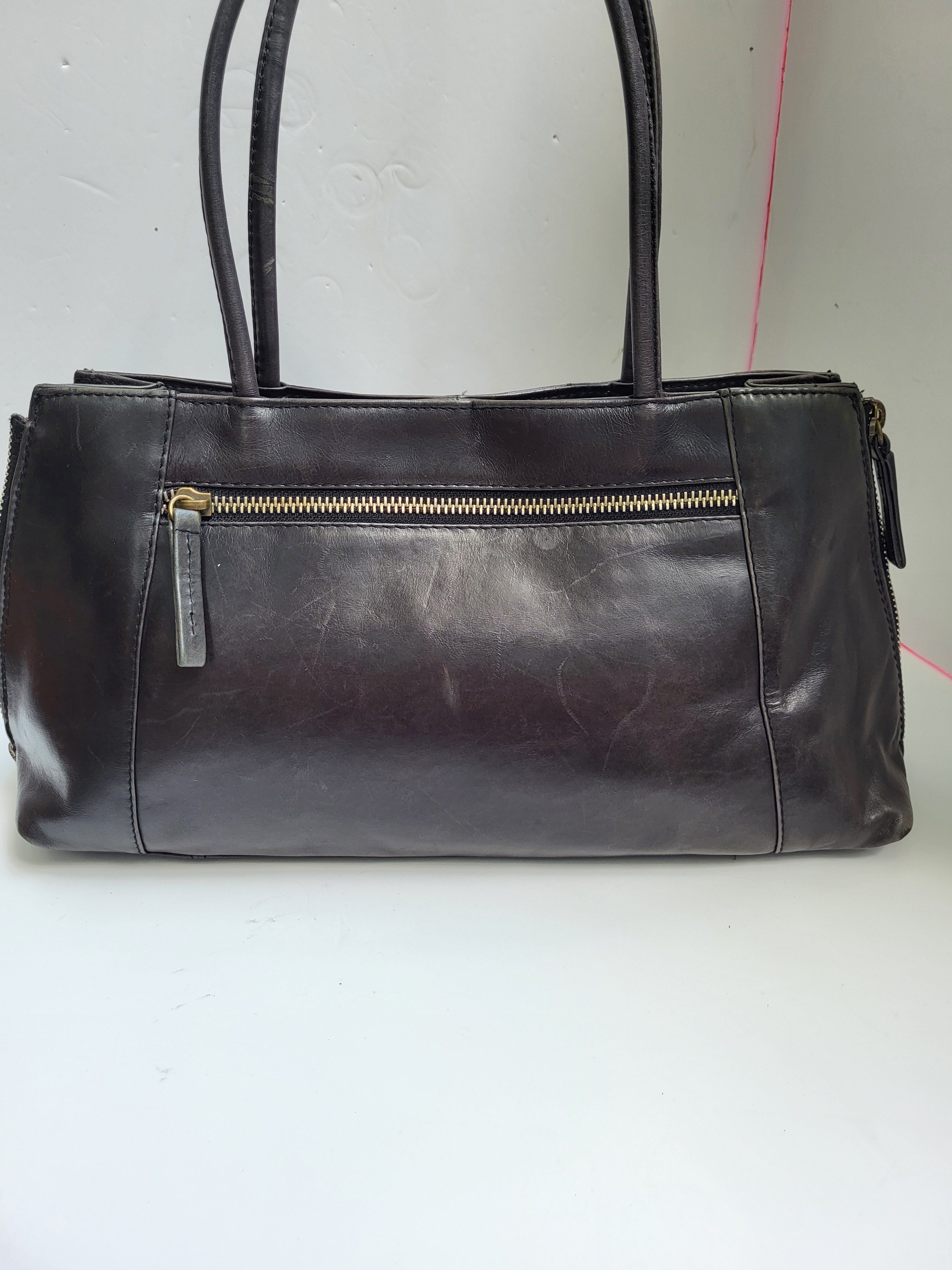 Derek Alexander Black Leather Top Handle/Shoulder Bag