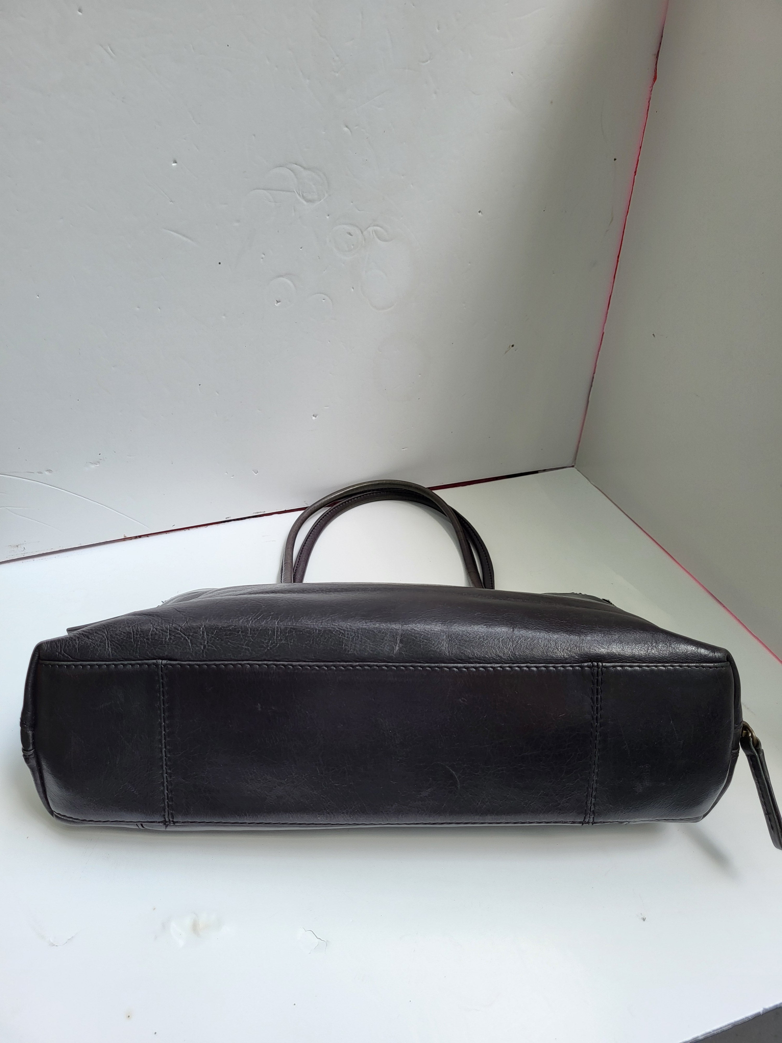 Derek Alexander Black Leather Top Handle/Shoulder Bag