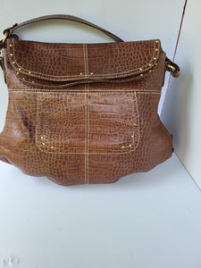 Max New York MockCroc Leather Shoulder Bag