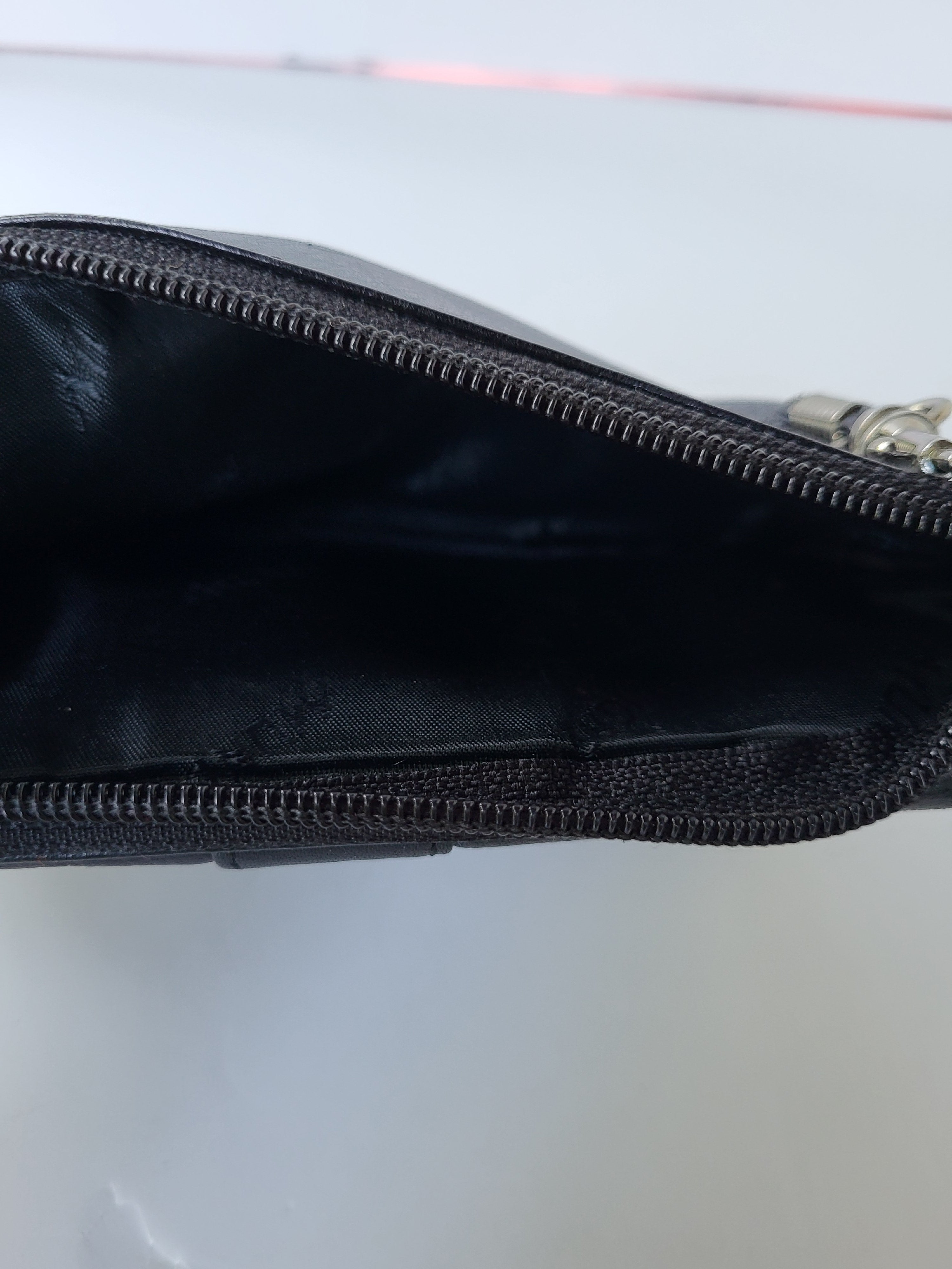 Black Leather Mundi Wristlet