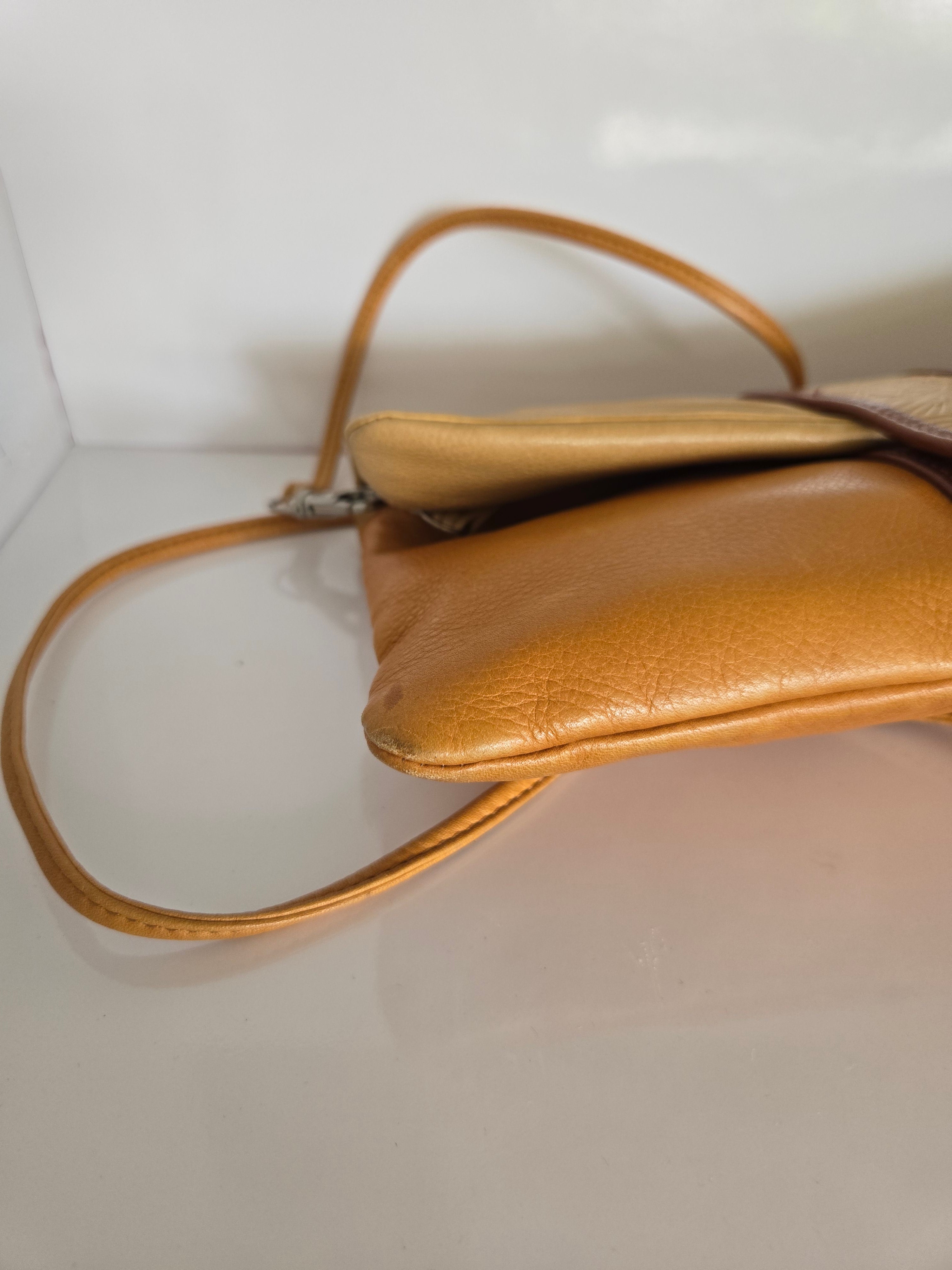 Osgoode Marley Natural Leather Clutch/Crossbody/Shoulder Bag