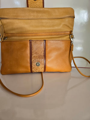 Osgoode Marley Natural Leather Clutch/Crossbody/Shoulder Bag