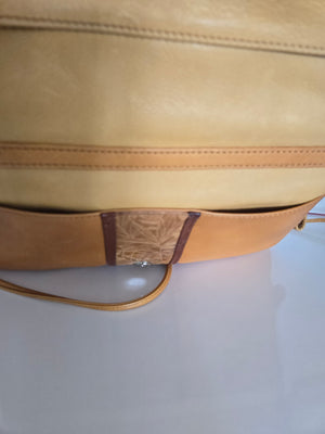 Osgoode Marley Natural Leather Clutch/Crossbody/Shoulder Bag