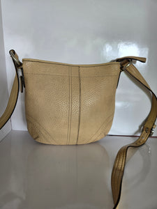 Coach Beige Leather Shoulder/Crossbody Bag