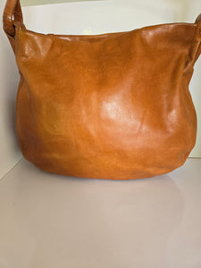 Derek Alexander Large Leather Shoulder Hobo Bag