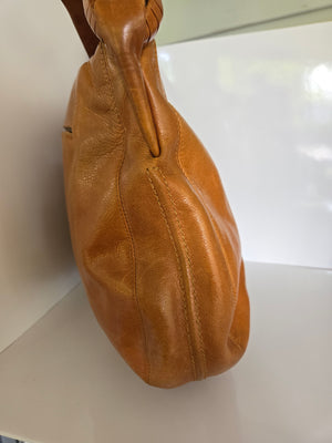 Derek Alexander Large Leather Shoulder Hobo Bag