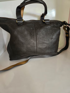 Dark Brown Super Soft Gap Leather Shoulder/Crossbody Bag