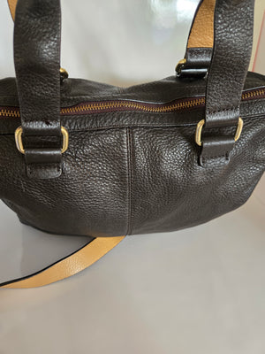 Dark Brown Super Soft Gap Leather Shoulder/Crossbody Bag