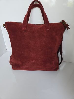 Madewell Burgundy Suede Top Handle/Shoulder/crossbody Bag