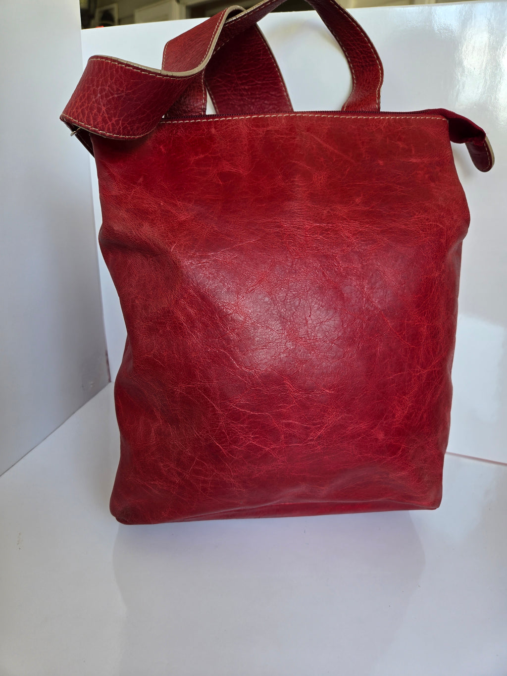 Vintage Danier Red Leather Shoulder/Sling Bag