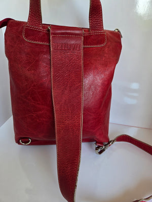 Vintage Danier Red Leather Shoulder/Sling Bag