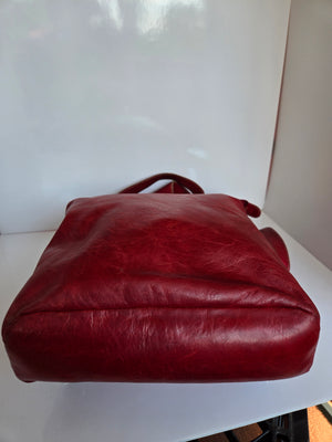 Vintage Danier Red Leather Shoulder/Sling Bag