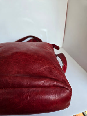 Vintage Danier Red Leather Shoulder/Sling Bag