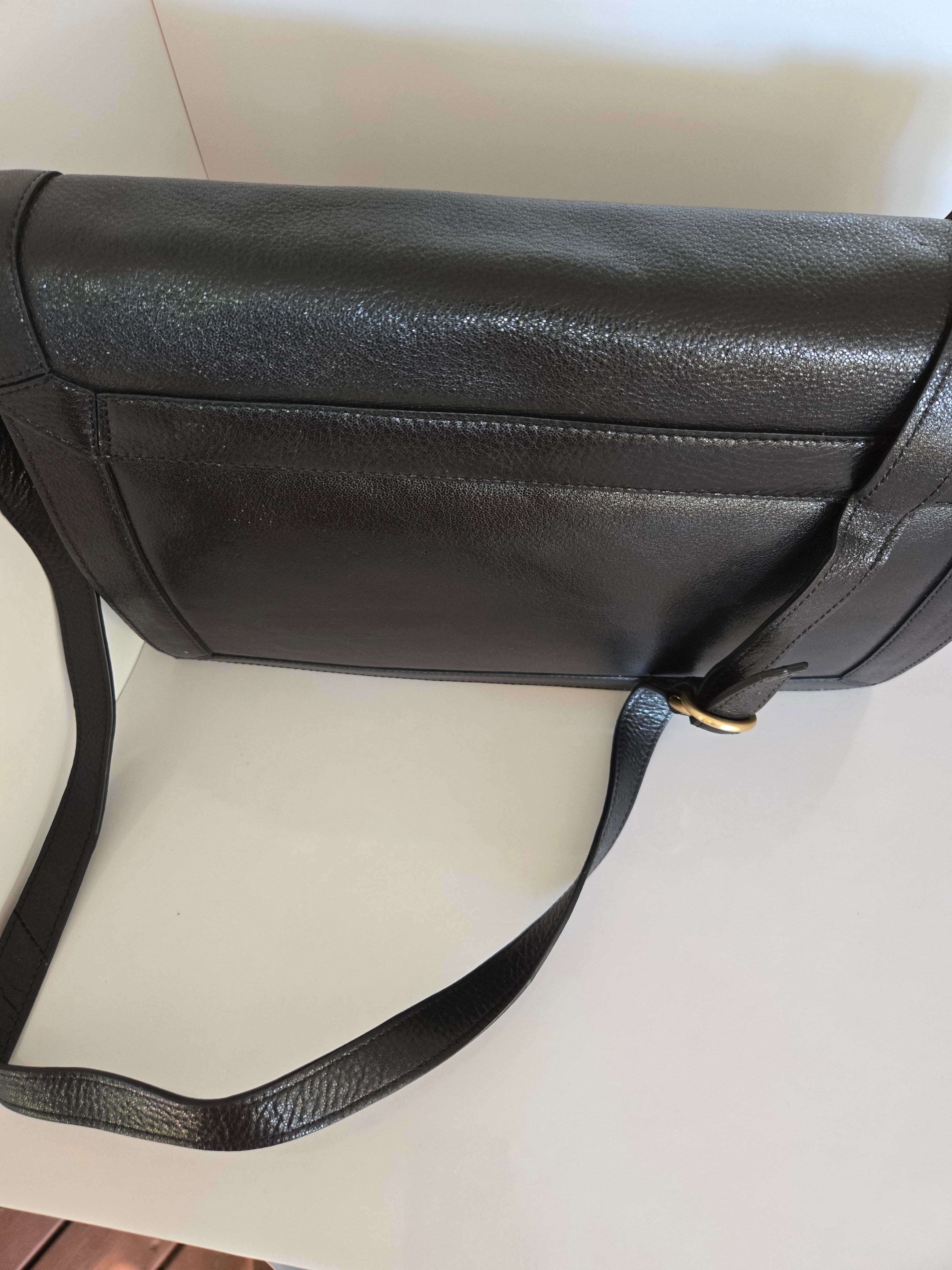 Foley + Corinna Black Leather Shoulder/Crossbody Bag