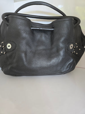 Cole Haan Large Black Leather Shoulder Bag