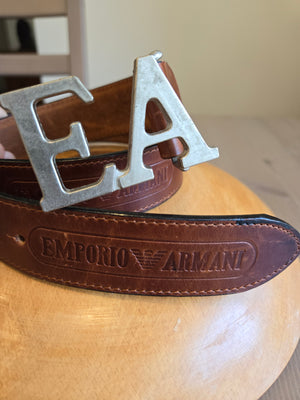 Emporium Armani Brown Leather Belt.