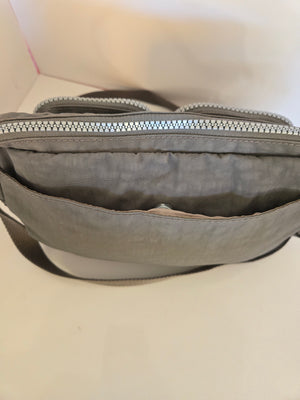 Kipling Grey Nylon Shoulder/Crossbody Bag